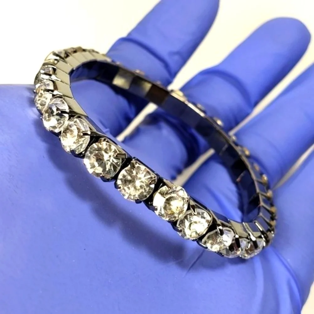 Women Shiny Round Crystal Stretch Stretchy Bracelet Fashion Jewelry  A6